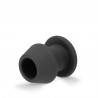 Rude Rider Hollow Anal Plug Large Black (T9225)